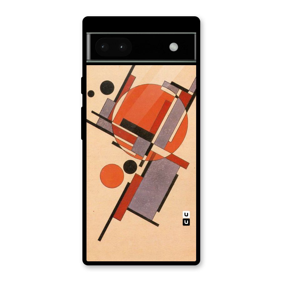 Geo Abstract Metrics Glass Back Case for Google Pixel 6a