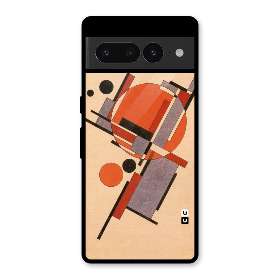 Geo Abstract Metrics Glass Back Case for Google Pixel 7 Pro