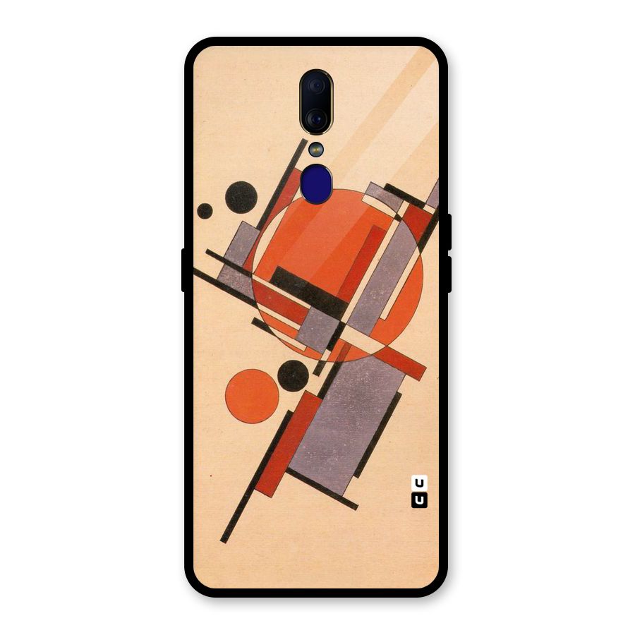 Geo Abstract Metrics Glass Back Case for Oppo F11