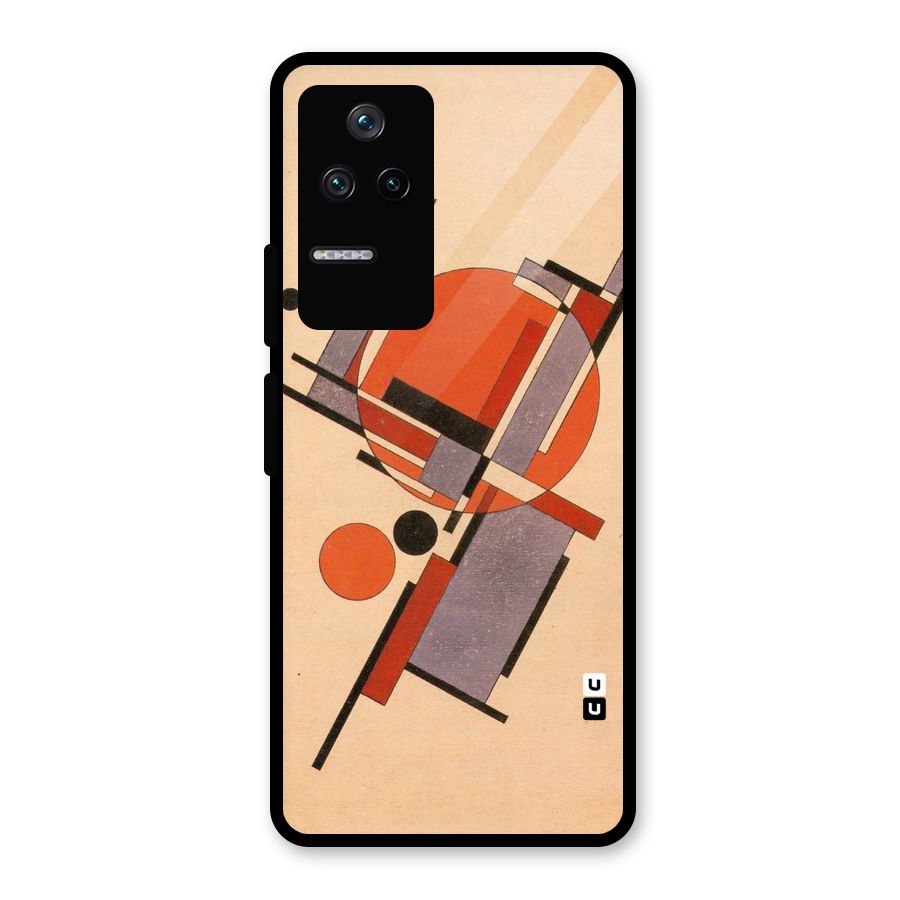 Geo Abstract Metrics Glass Back Case for Poco F4 5G