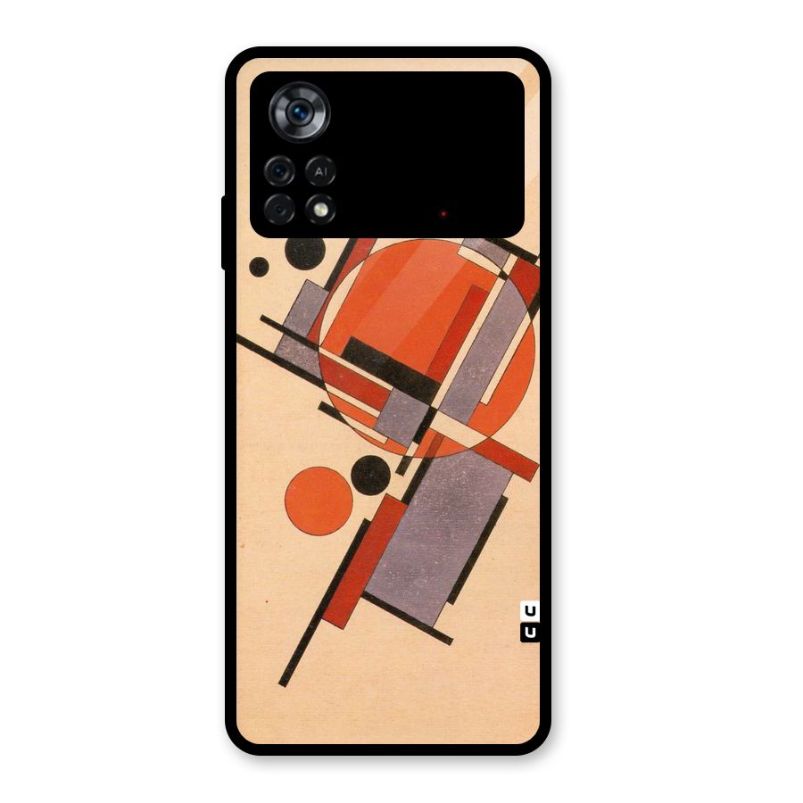 Geo Abstract Metrics Glass Back Case for Poco X4 Pro 5G