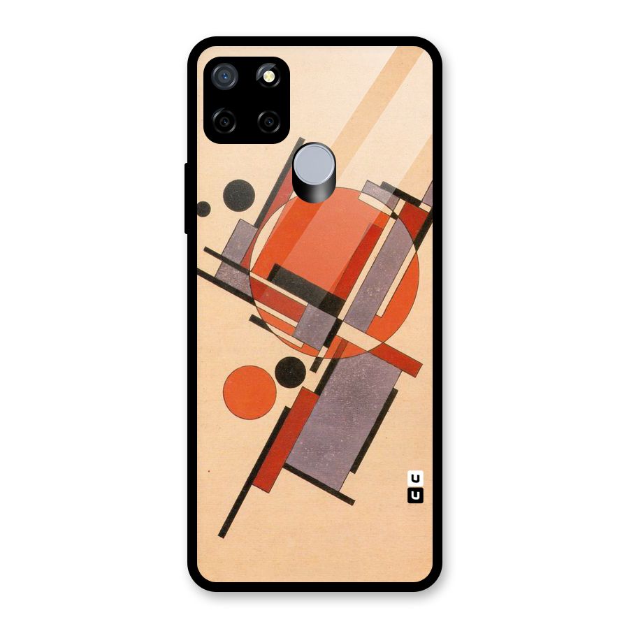 Geo Abstract Metrics Glass Back Case for Realme C15