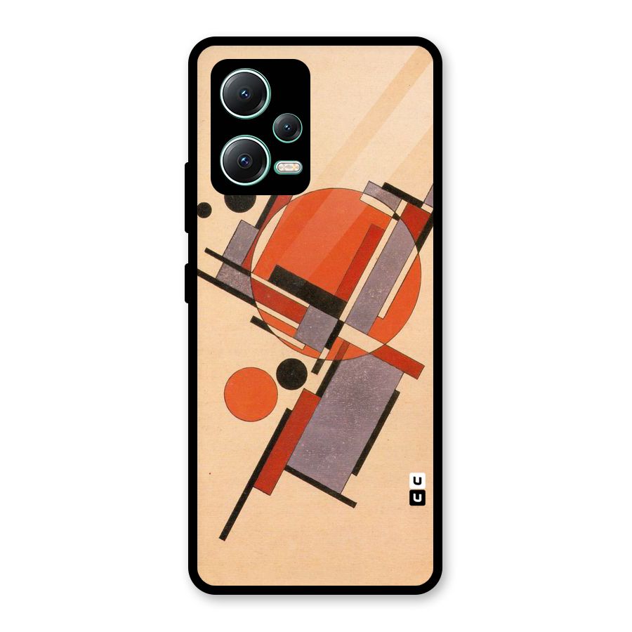 Geo Abstract Metrics Glass Back Case for Redmi Note 12 5G