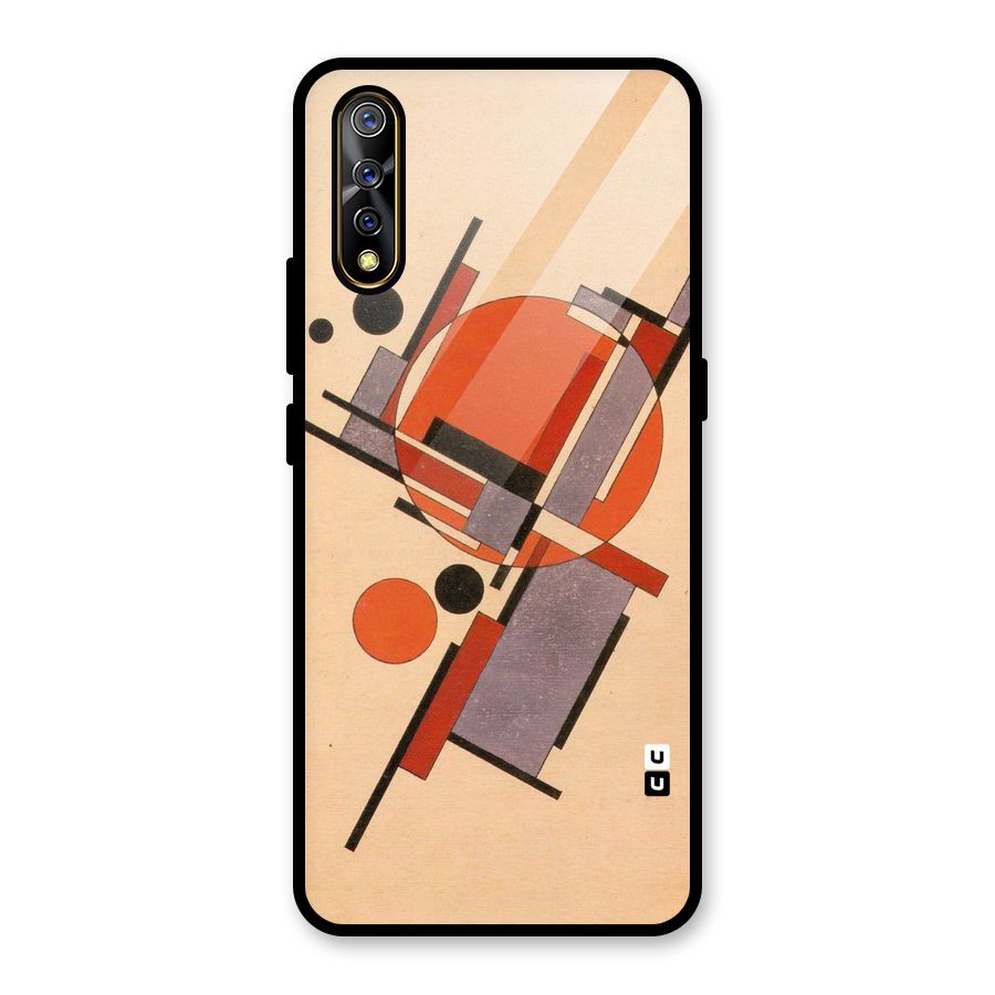Geo Abstract Metrics Glass Back Case for Vivo S1
