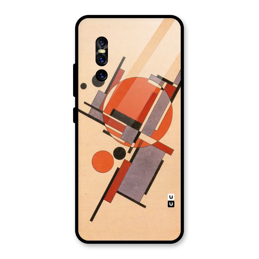 Geo Abstract Metrics Glass Back Case for Vivo V15 Pro