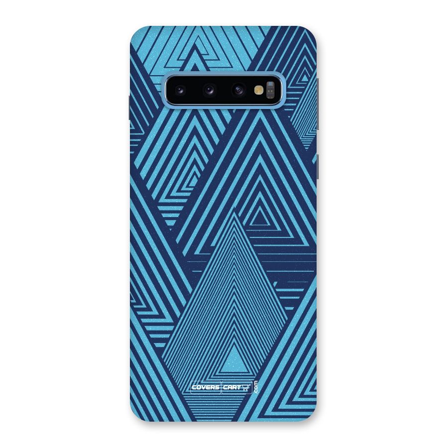 Geometric Blue Print Back Case for Galaxy S10