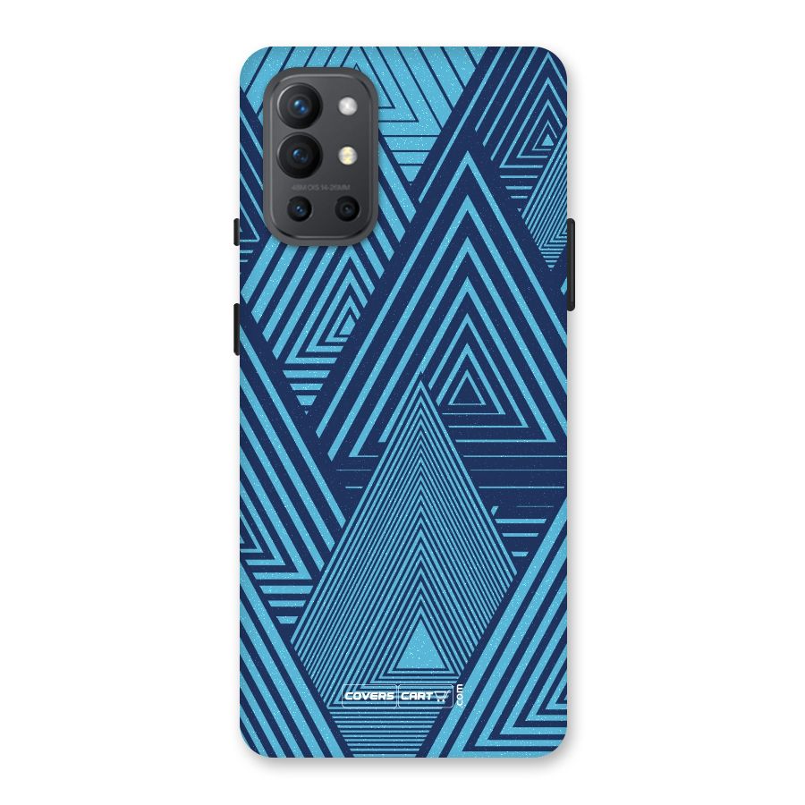 Geometric Blue Print Back Case for OnePlus 9R