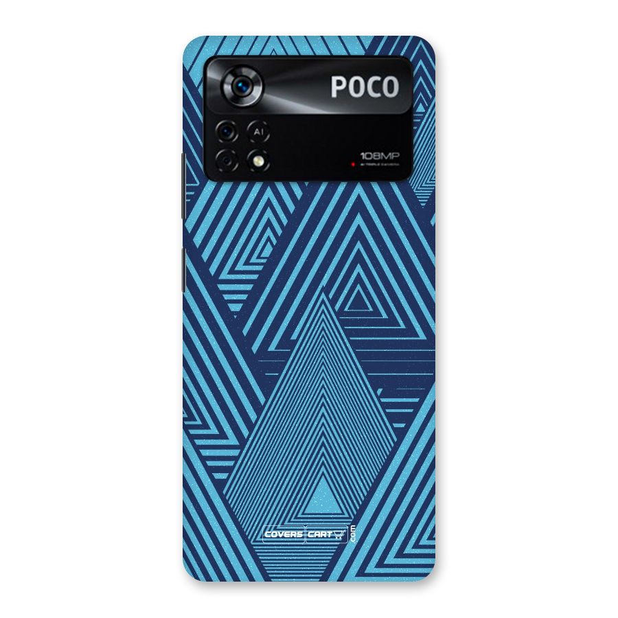 Geometric Blue Print Back Case for Poco X4 Pro 5G
