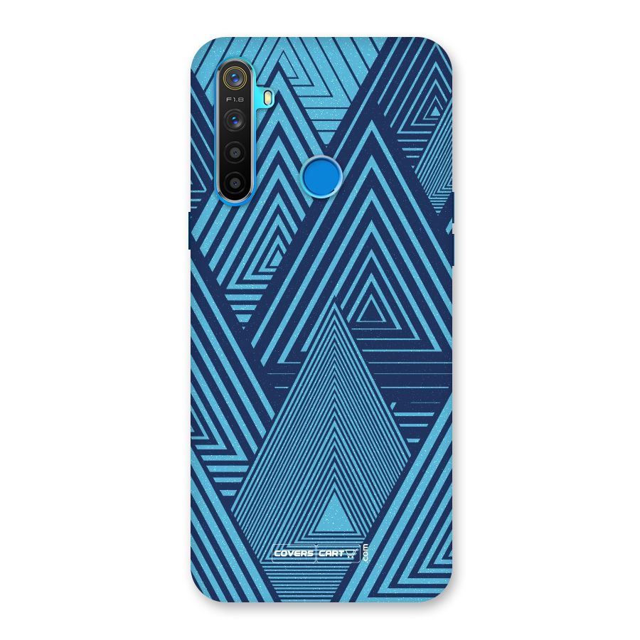 Geometric Blue Print Back Case for Realme 5