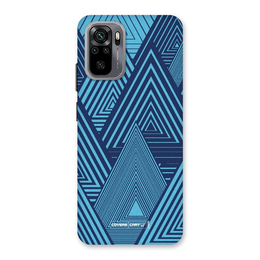 Geometric Blue Print Back Case for Redmi Note 10
