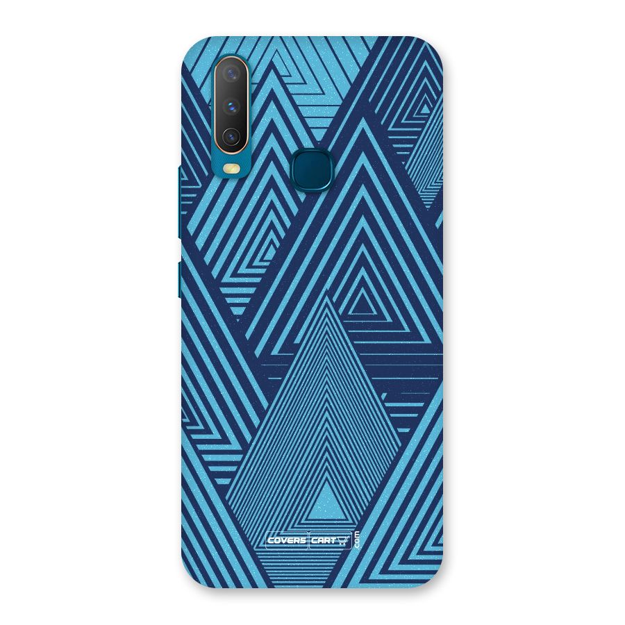 Geometric Blue Print Back Case for Vivo U10