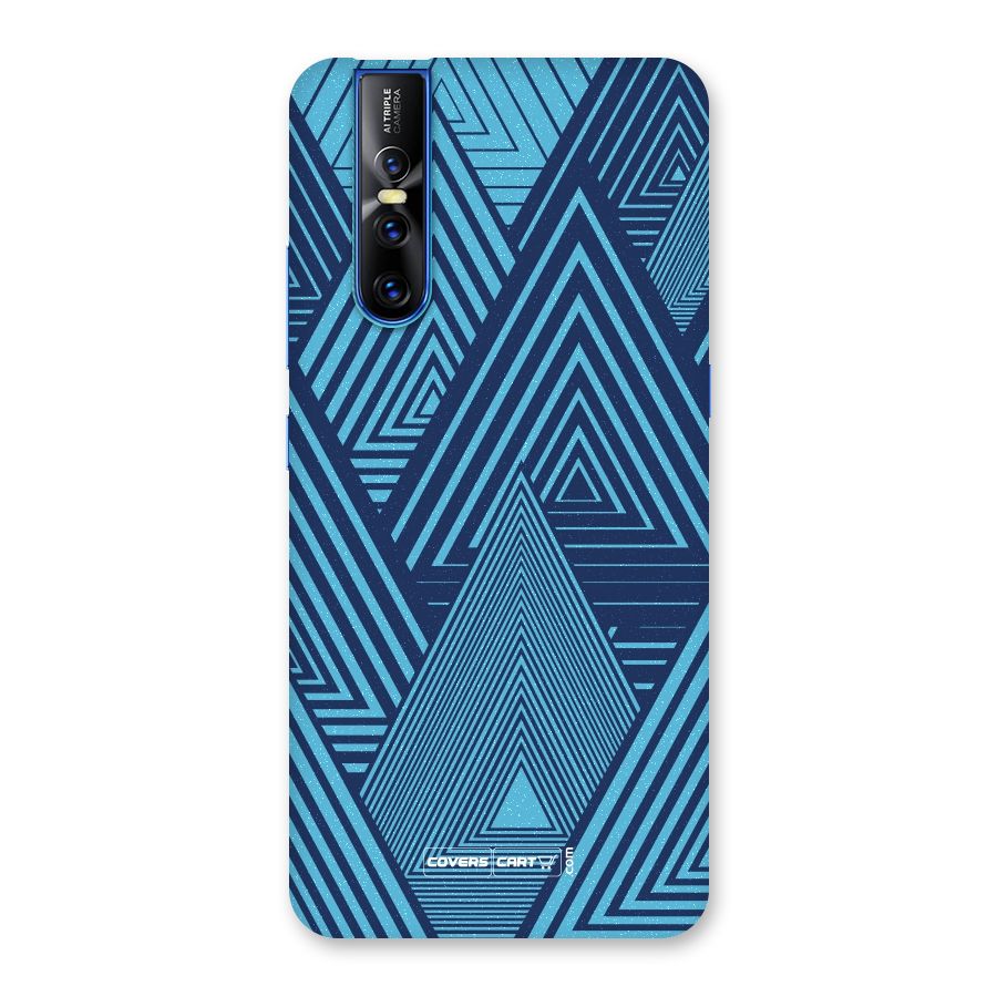 Geometric Blue Print Back Case for Vivo V15 Pro