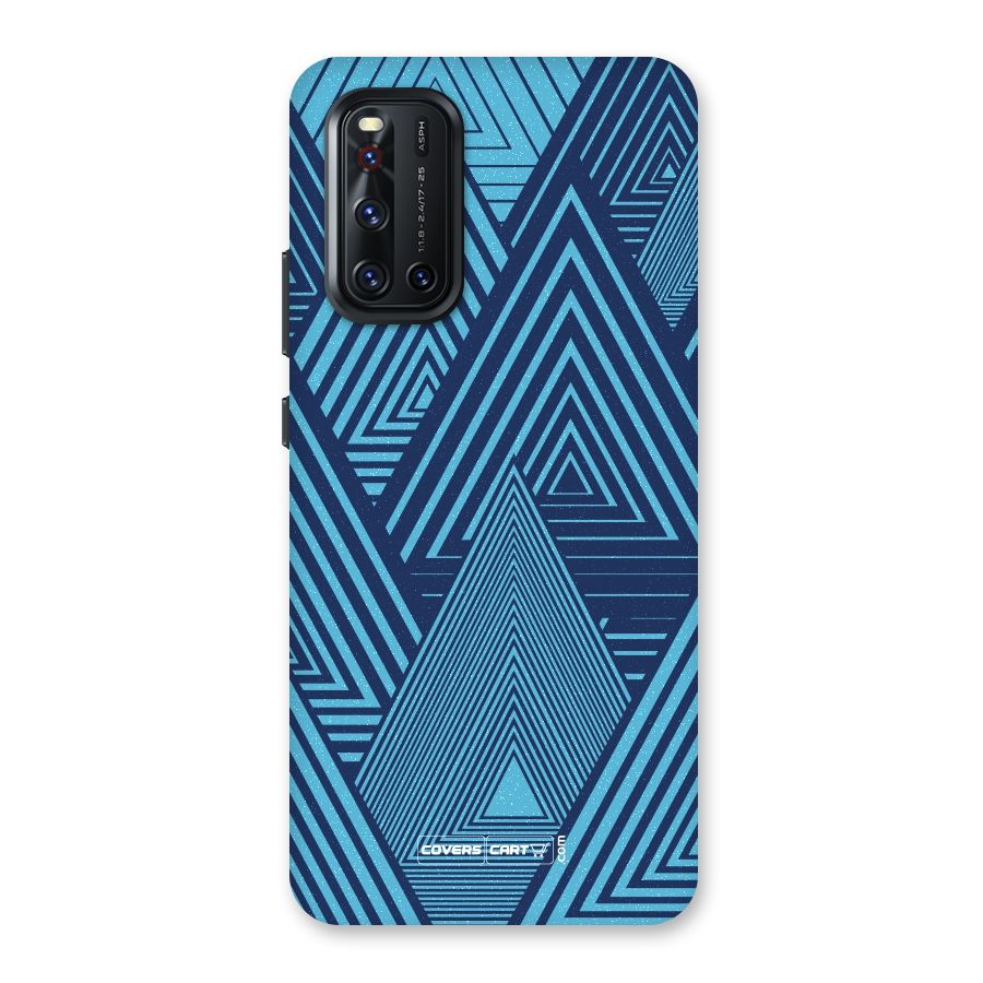 Geometric Blue Print Back Case for Vivo V19