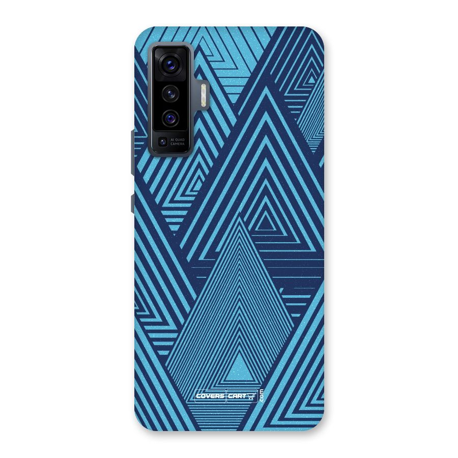 Geometric Blue Print Back Case for Vivo X50