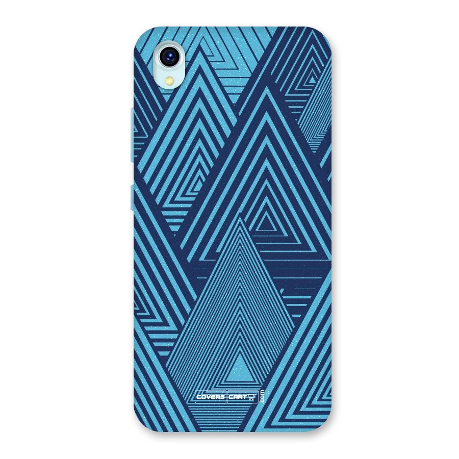 Geometric Blue Print Back Case for Vivo Y1s