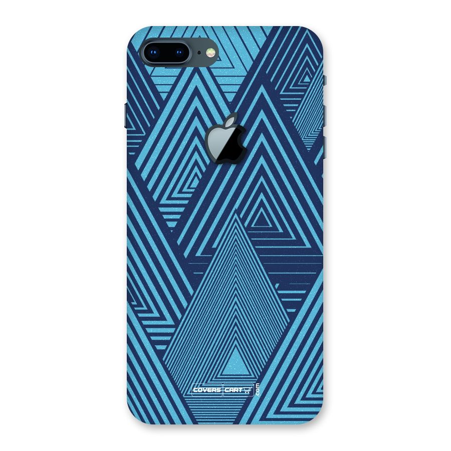 Geometric Blue Print Back Case for iPhone 7 Plus Apple Cut