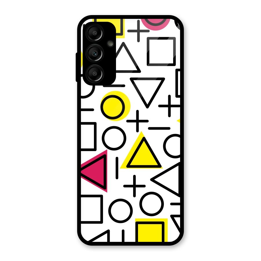 Geometry Pattern Glass Back Case for Galaxy A14 5G