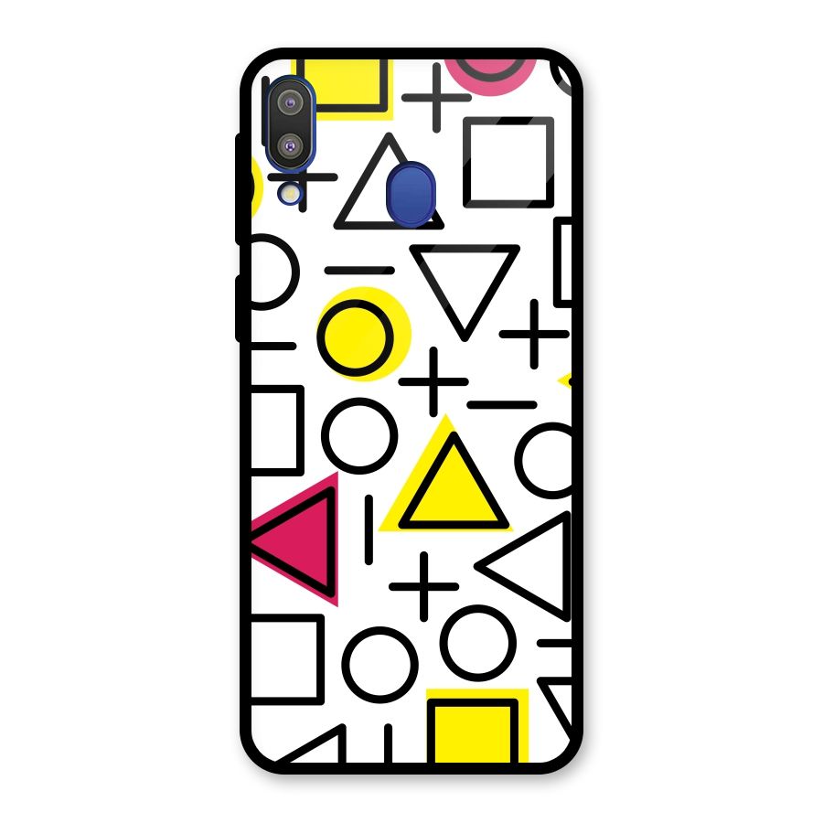 Geometry Pattern Glass Back Case for Galaxy M20