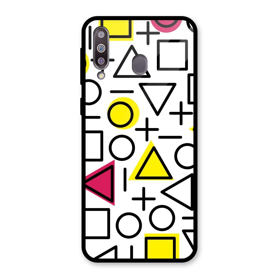 Geometry Pattern Glass Back Case for Galaxy M30