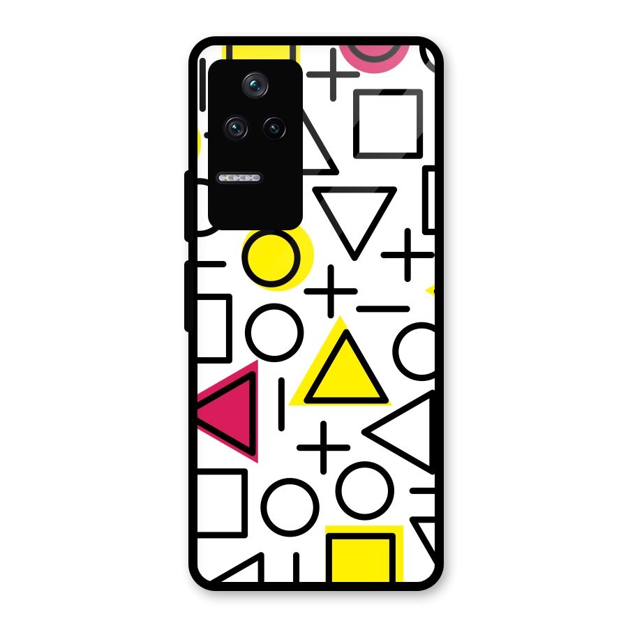 Geometry Pattern Glass Back Case for Poco F4 5G