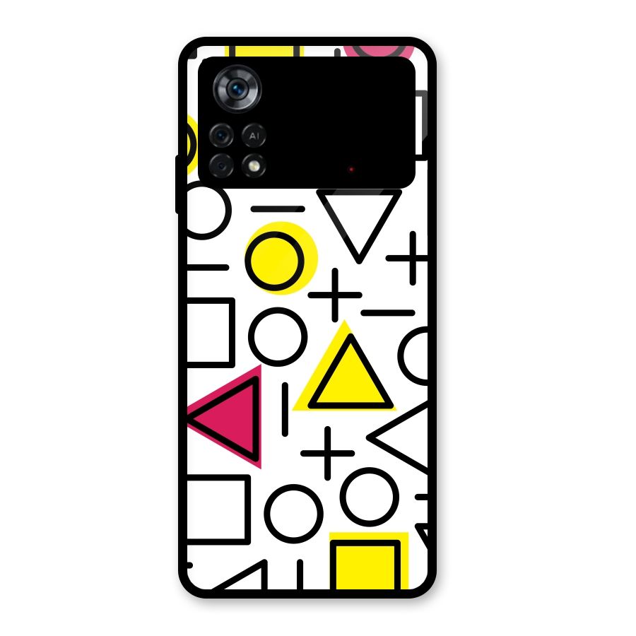 Geometry Pattern Glass Back Case for Poco X4 Pro 5G