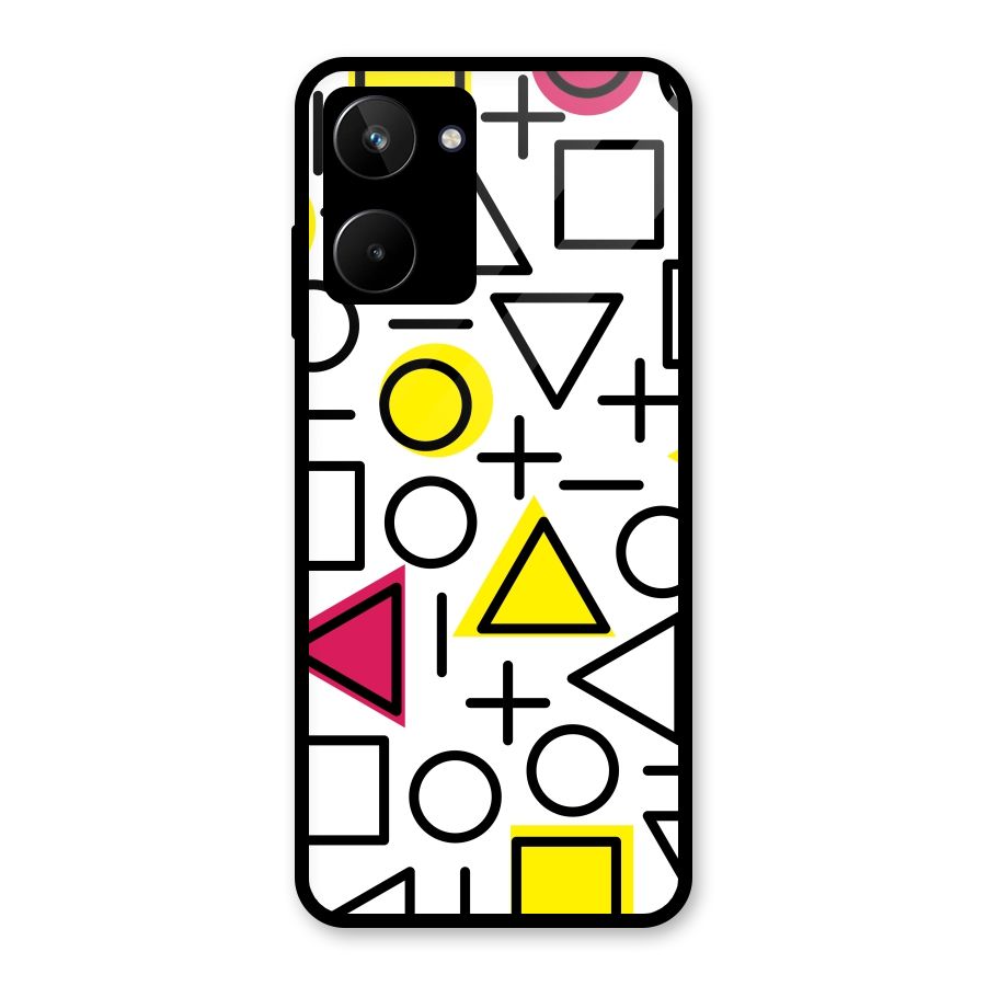Geometry Pattern Glass Back Case for Realme 10