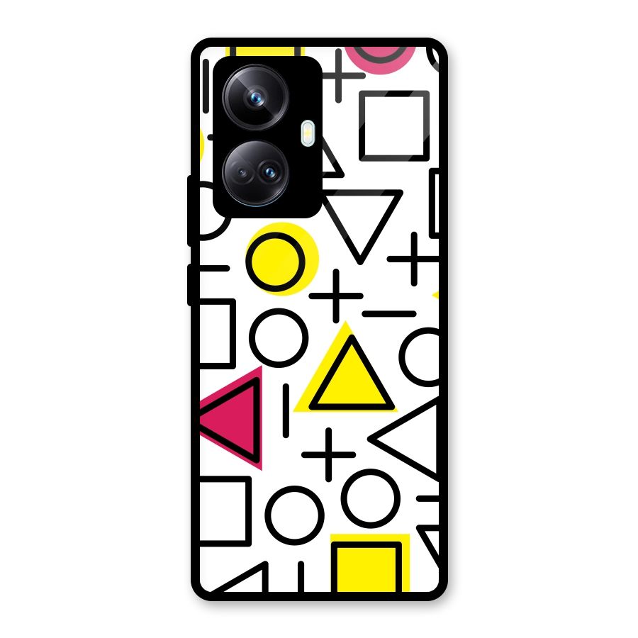 Geometry Pattern Glass Back Case for Realme 10 Pro Plus