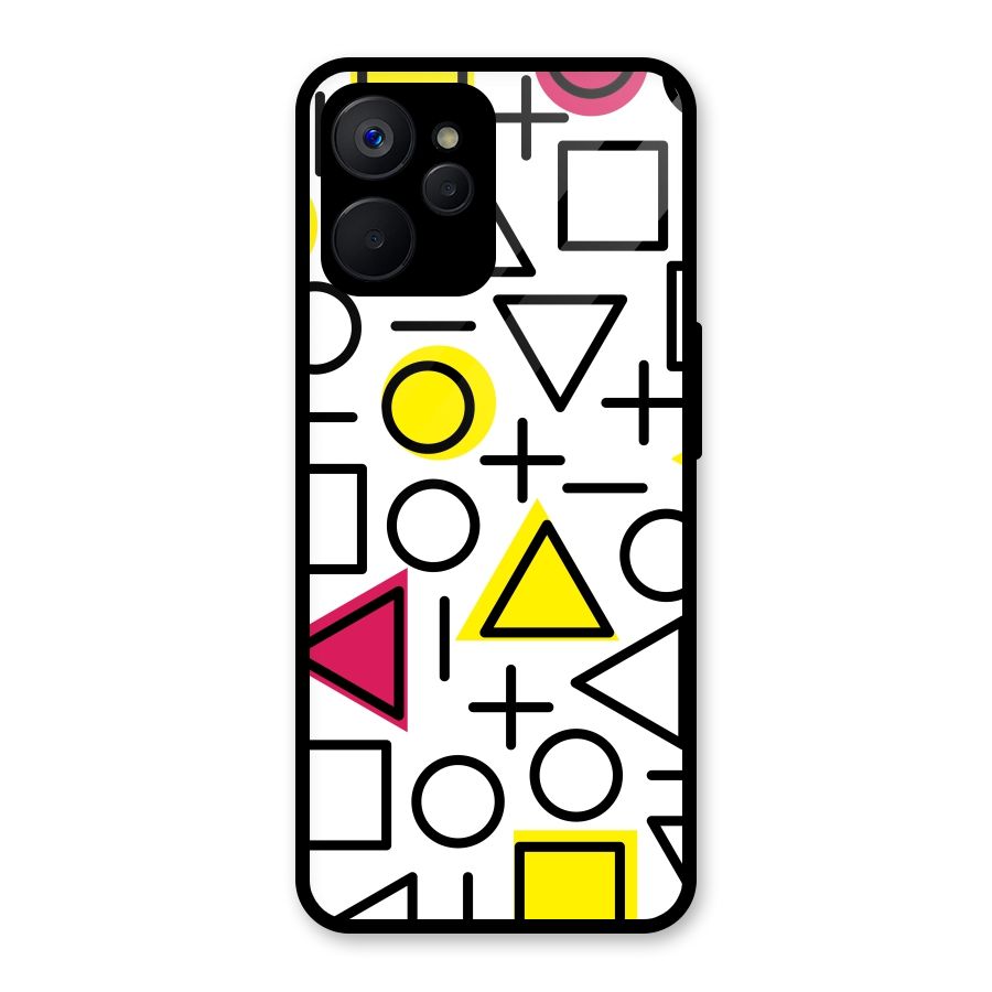 Geometry Pattern Glass Back Case for Realme 9i 5G