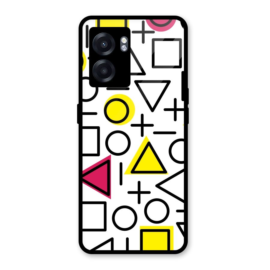 Geometry Pattern Glass Back Case for Realme Narzo 50 5G