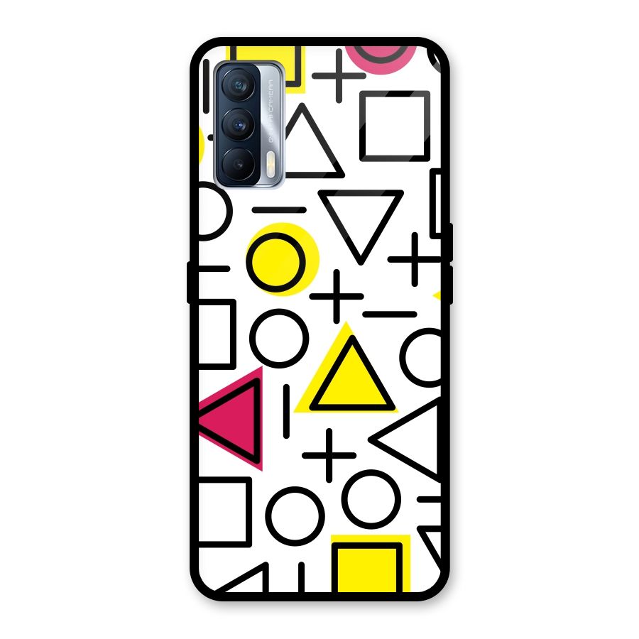 Geometry Pattern Glass Back Case for Realme X7