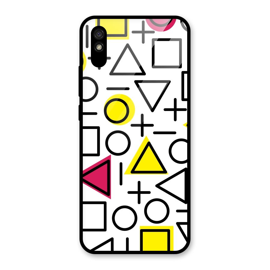 Geometry Pattern Glass Back Case for Redmi 9i