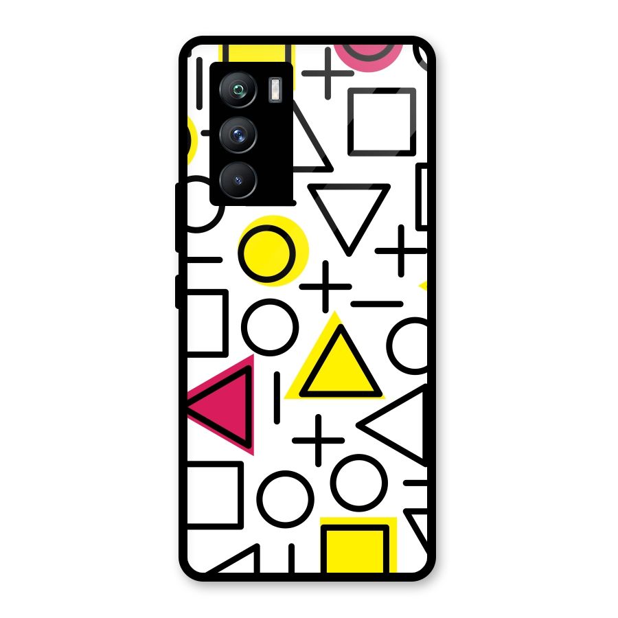 Geometry Pattern Glass Back Case for Vivo iQOO 9 SE
