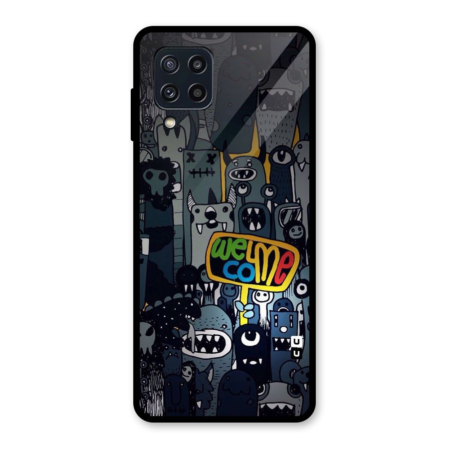 Ghost Welcome Glass Back Case for Galaxy M32