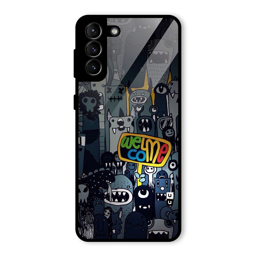 Ghost Welcome Glass Back Case for Galaxy S21 Plus