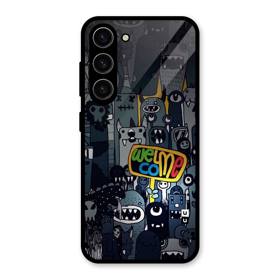 Ghost Welcome Glass Back Case for Galaxy S23
