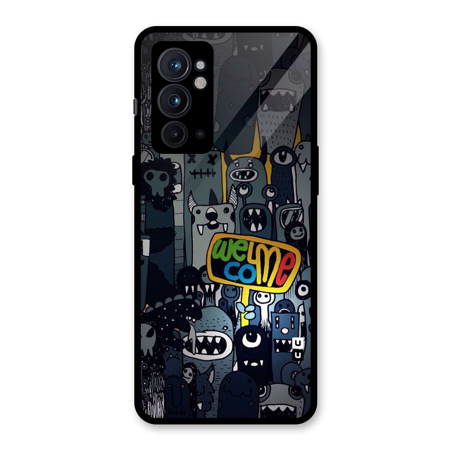 Ghost Welcome Glass Back Case for OnePlus 9RT 5G