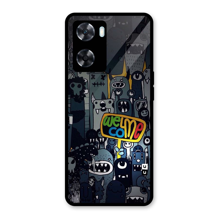 Ghost Welcome Glass Back Case for Oppo A77
