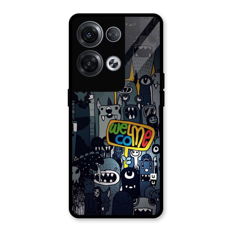 Ghost Welcome Glass Back Case for Oppo Reno8 Pro 5G