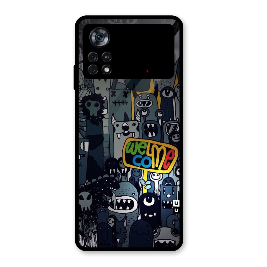 Ghost Welcome Glass Back Case for Poco X4 Pro 5G