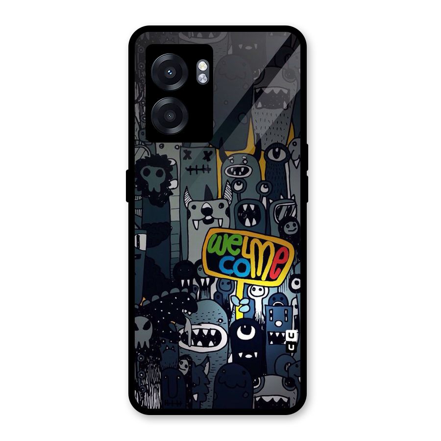 Ghost Welcome Glass Back Case for Realme Narzo 50 5G