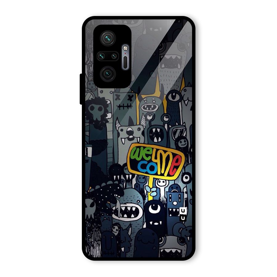Ghost Welcome Glass Back Case for Redmi Note 10 Pro Max