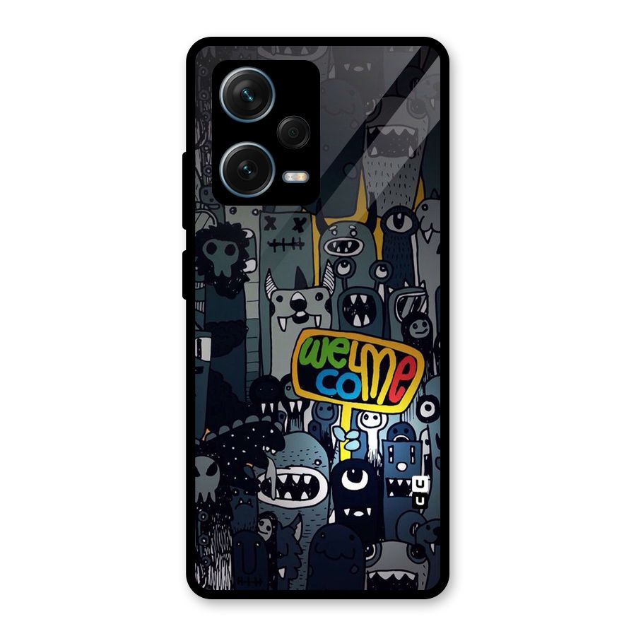 Ghost Welcome Glass Back Case for Redmi Note 12 Pro Plus 5G