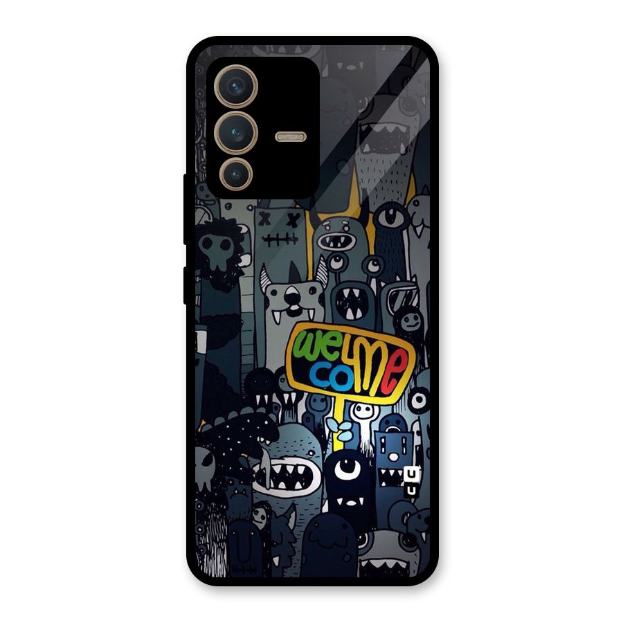 Ghost Welcome Glass Back Case for Vivo V23 5G