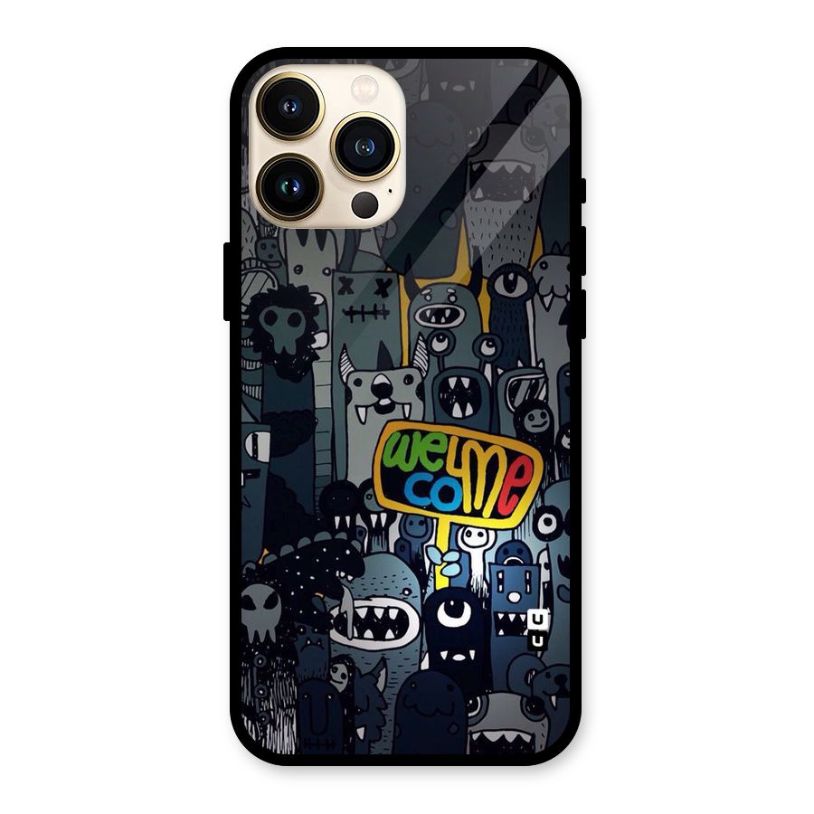Ghost Welcome Glass Back Case for iPhone 13 Pro Max