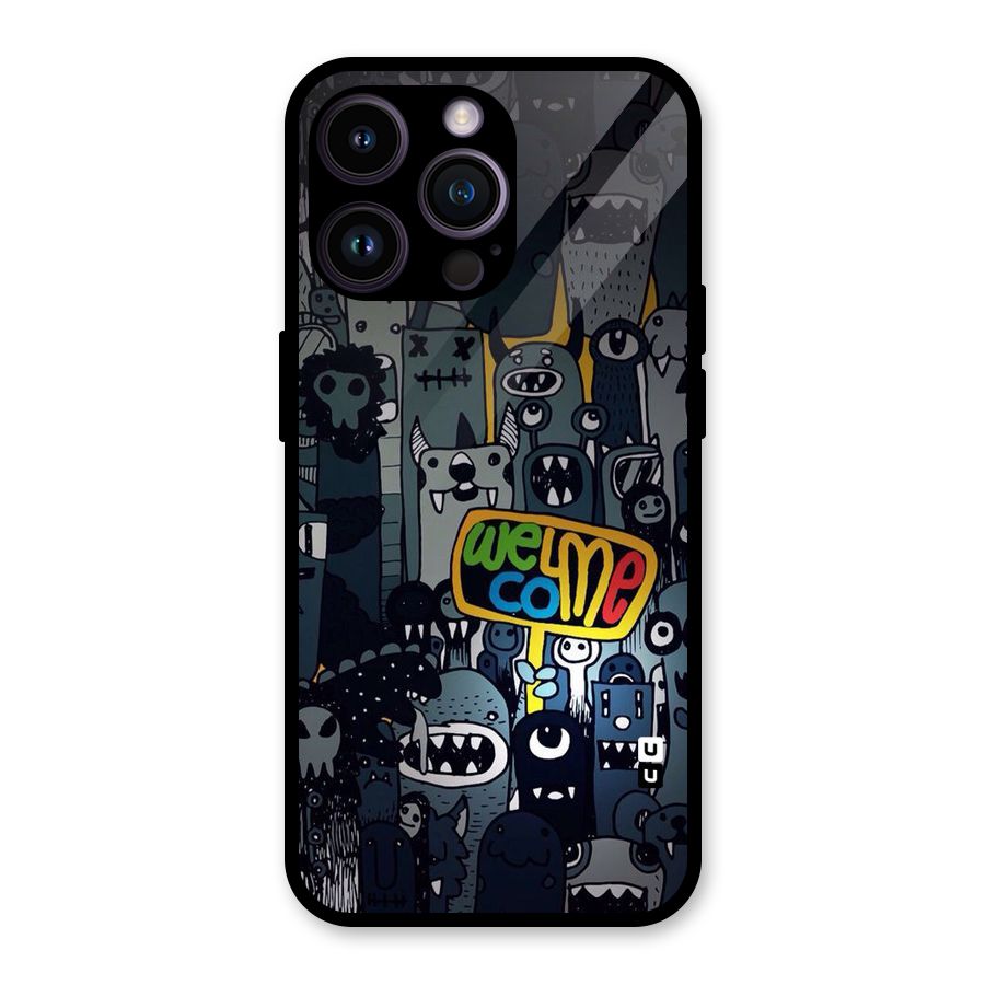 Ghost Welcome Glass Back Case for iPhone 14 Pro Max