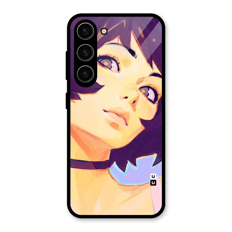 Girl Face Art Glass Back Case for Galaxy S23