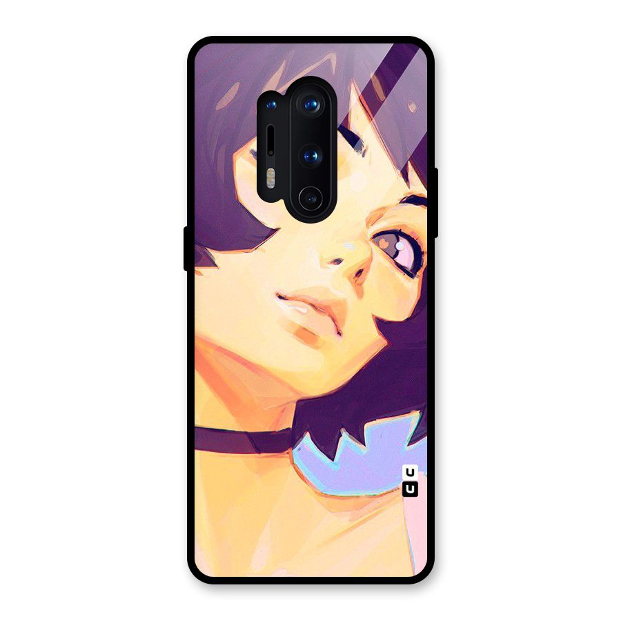 Girl Face Art Glass Back Case for OnePlus 8 Pro