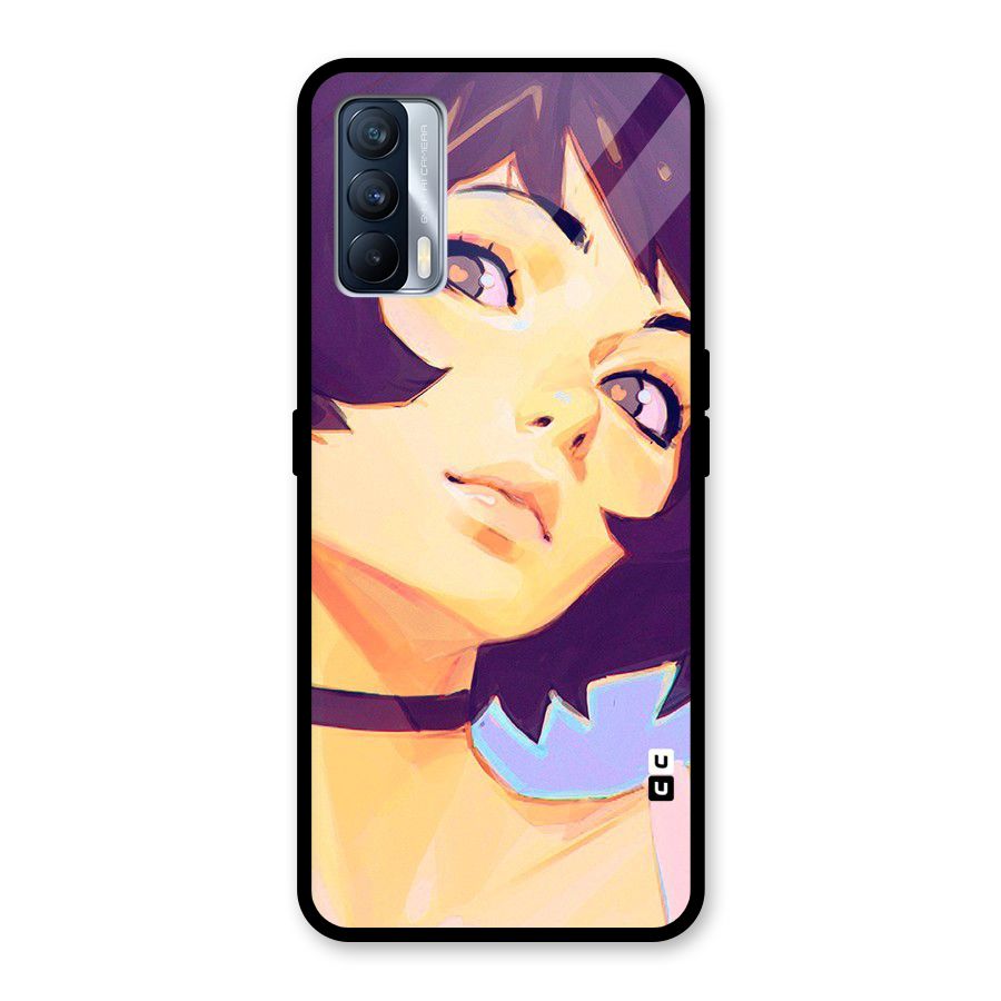 Girl Face Art Glass Back Case for Realme X7