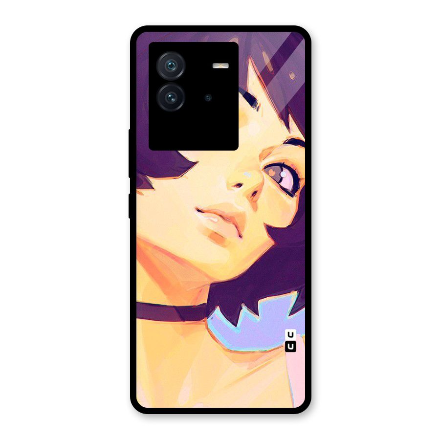 Girl Face Art Glass Back Case for Vivo iQOO Neo 6 5G