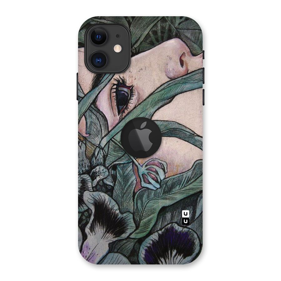 Girl Grass Art Back Case for iPhone 11 Logo Cut